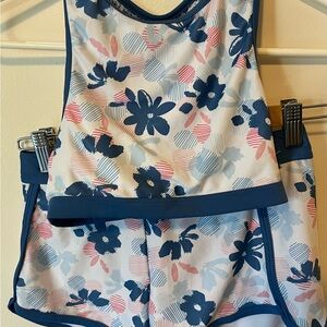 EDDIE BAUER Girl's three piece swimsuit size M- Reversible Top